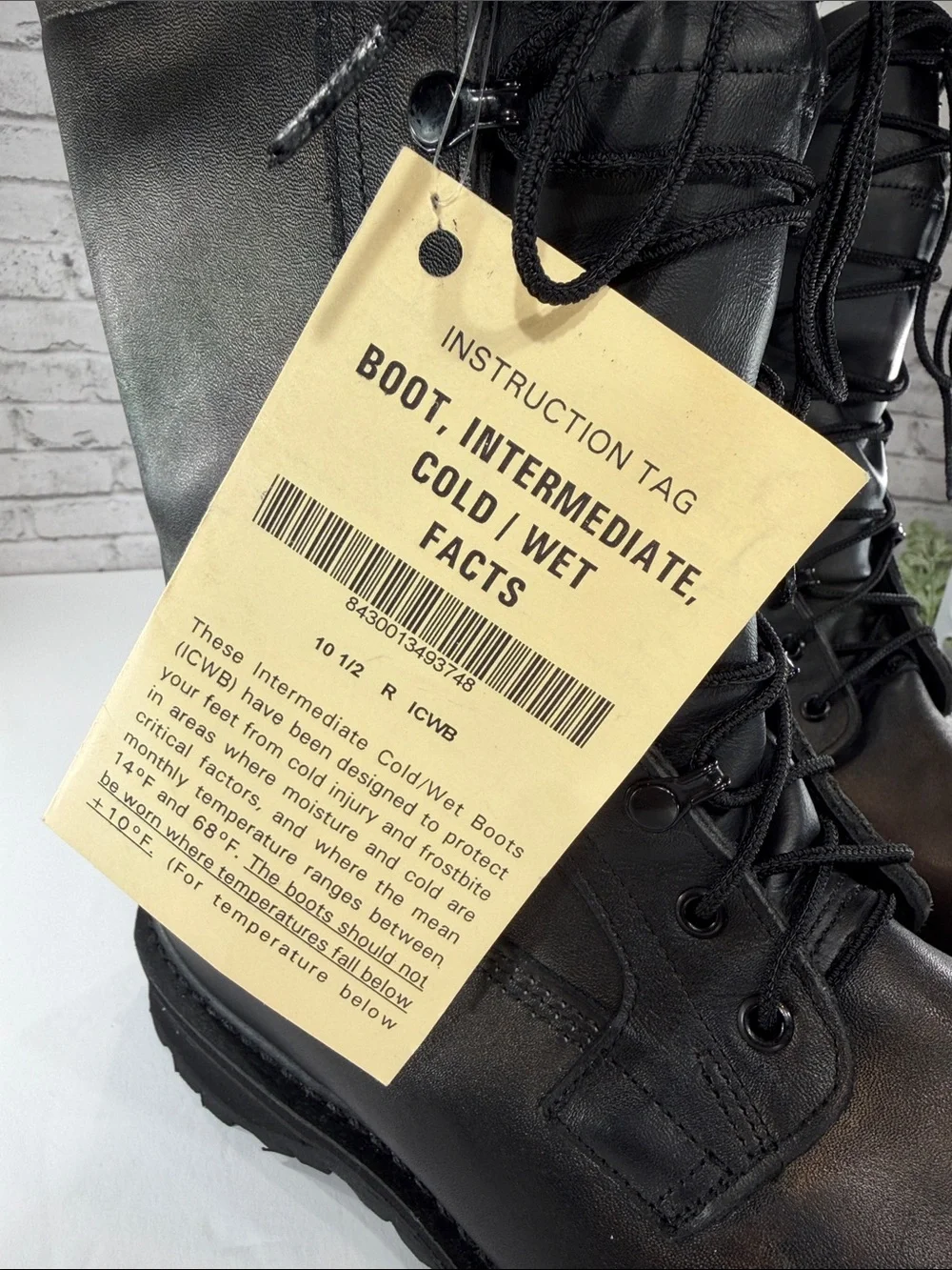 ICWB Cold or Wet Weather Gore-Tex Tactical Military Boots Mens 10.5M 🖤 NWOT